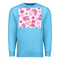 Ocean Blue cowgirl valentine's day Premium Sweatshirt - MaliasSmallBusiness