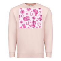 Pale Pink cowgirl valentine's day Premium Sweatshirt - MaliasSmallBusiness