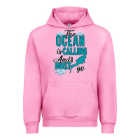 Fuchsia Pink The Ocean Is Calling Urban Hoodie - Bettercallsaul