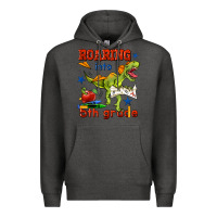 Charcoal Heather roaring into 5th grade Premium Hoodie - BundleAndBundleShop