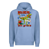 Colony Blue roaring into 5th grade Premium Hoodie - BundleAndBundleShop