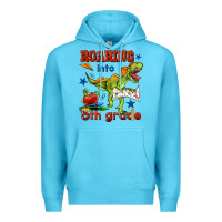 Ocean Blue roaring into 5th grade Premium Hoodie - BundleAndBundleShop