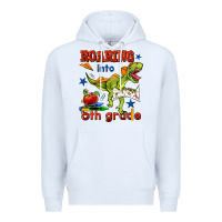 White roaring into 5th grade Premium Hoodie - BundleAndBundleShop