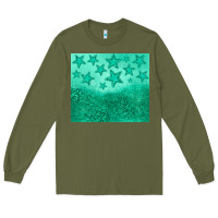 Army Green green glitter star Long Sleeve Tee - JahusDesignShop
