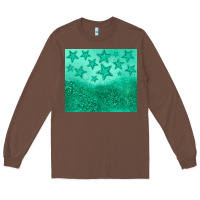 Chestnut green glitter star Long Sleeve Tee - JahusDesignShop