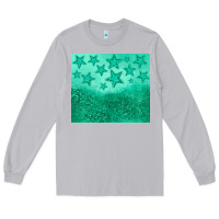 Moon Dust green glitter star Long Sleeve Tee - JahusDesignShop