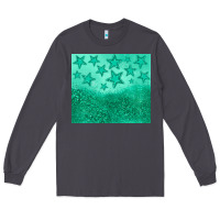 Smoke green glitter star Long Sleeve Tee - JahusDesignShop