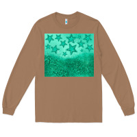 Toasted Coconut green glitter star Long Sleeve Tee - JahusDesignShop