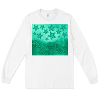 White green glitter star Long Sleeve Tee - JahusDesignShop