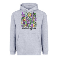 Heather Grey beads parades crawfish king cake mardi gras Heavyweight Hoodie - MaliasSmallBusiness