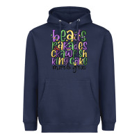 Navy beads parades crawfish king cake mardi gras Heavyweight Hoodie - MaliasSmallBusiness