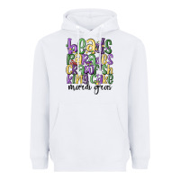 White beads parades crawfish king cake mardi gras Heavyweight Hoodie - MaliasSmallBusiness