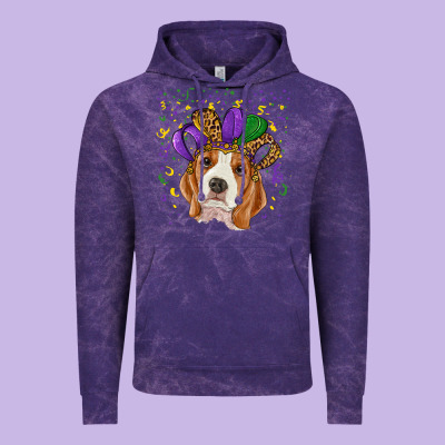 Vintage Hoodie mardi gras beagle