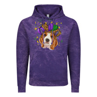 Cloud Purple mardi gras beagle Vintage Hoodie - RanaPortraitStore