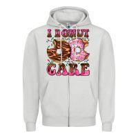 Dove Grey i donut care Zipper Hoodie - AdoDesignShop