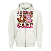 Oatmeal Heather i donut care Zipper Hoodie - AdoDesignShop