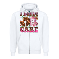White i donut care Zipper Hoodie - AdoDesignShop