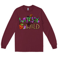 Burgundy witchy and wild Long Sleeve Tee - AdoDesignShop