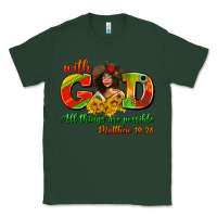 Sports Green with god all things are possible juneteenth Classic Tee - AdoDesignShop
