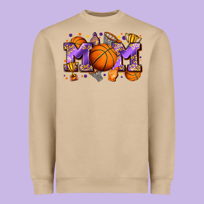 Mom Basketball Heavyweight Sweatshirt Designed By Zillion Design Studio