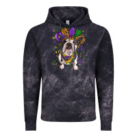 Cloud Black mardi gras hat  english bulldog Vintage Hoodie - RanaPortraitStore