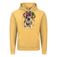 Vintage Mustard mardi gras hat  english bulldog Vintage Hoodie - RanaPortraitStore
