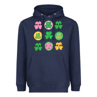 Navy st.patrick's day clovers Heavyweight Hoodie - MaliasSmallBusiness