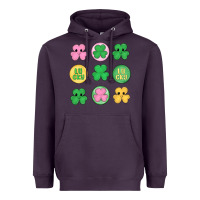 Plum st.patrick's day clovers Heavyweight Hoodie - MaliasSmallBusiness