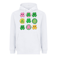 White st.patrick's day clovers Heavyweight Hoodie - MaliasSmallBusiness