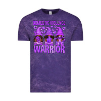 Cloud Purple Domestic Violence Warrior Afro Gnomes Vintage Tee - texasbilliewilder
