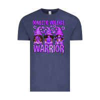 Vintage Denim Domestic Violence Warrior Afro Gnomes Vintage Tee - texasbilliewilder