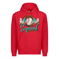Red mom squad Premium Hoodie - BundleAndBundleShop