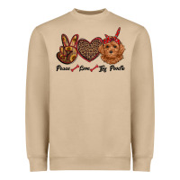 Mushroom peace love toy poodle Heavyweight Sweatshirt - RanaPortraitStore
