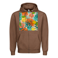Chestnut pineapple and lemon seamless pattern Zipper Hoodie - BundleAndBundleShop