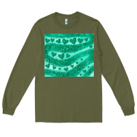 Army Green green glitter heart Long Sleeve Tee - JahusDesignShop