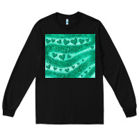Black green glitter heart Long Sleeve Tee - JahusDesignShop