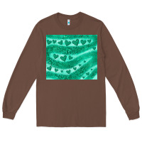 Chestnut green glitter heart Long Sleeve Tee - JahusDesignShop