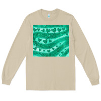 Mushroom green glitter heart Long Sleeve Tee - JahusDesignShop
