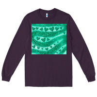 Plum green glitter heart Long Sleeve Tee - JahusDesignShop