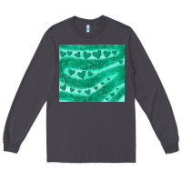 Smoke green glitter heart Long Sleeve Tee - JahusDesignShop