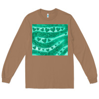 Toasted Coconut green glitter heart Long Sleeve Tee - JahusDesignShop