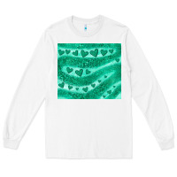 White green glitter heart Long Sleeve Tee - JahusDesignShop