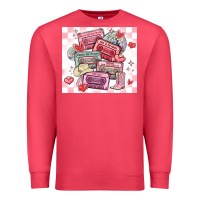 Cardinal valentine's day cassette tapes Premium Sweatshirt - MaliasSmallBusiness