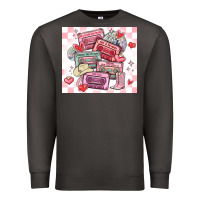 Smoke valentine's day cassette tapes Premium Sweatshirt - MaliasSmallBusiness