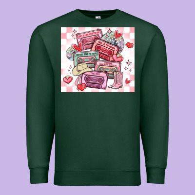 Valentine's Day Cassette Tapes Premium Sweatshirt Designed By Maliassmallbusiness