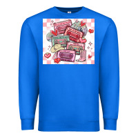 True Royal valentine's day cassette tapes Premium Sweatshirt - MaliasSmallBusiness