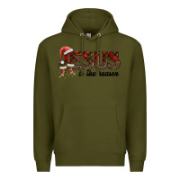 Army Green jesus in the reason Premium Hoodie - AdoDesignShop