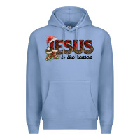 Colony Blue jesus in the reason Premium Hoodie - AdoDesignShop