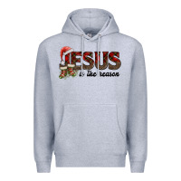 Heather Grey jesus in the reason Premium Hoodie - AdoDesignShop