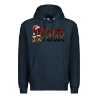 Navy jesus in the reason Premium Hoodie - AdoDesignShop